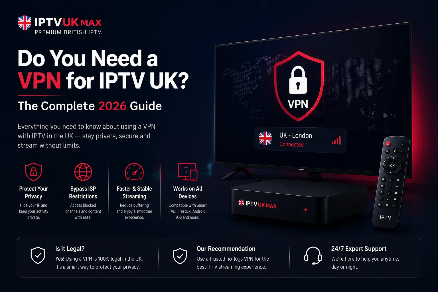 Do You Need a VPN for IPTV UK? The Complete 2026 Guide — IPTV UK guide by IPTVUKmax